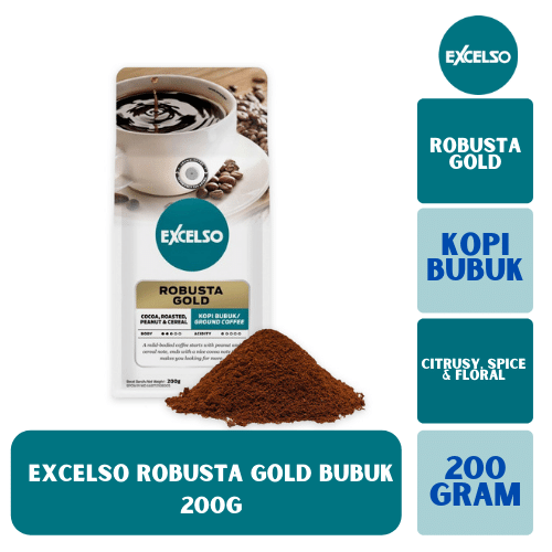 EXCELSO ROBUSTA GOLD BUBUK 200G - 99ninetynine