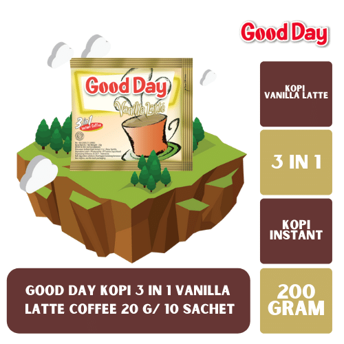 Good Day Kopi 3 in 1 Vanilla Latte Coffee 20 g 10 sachet b - 99ninetynine