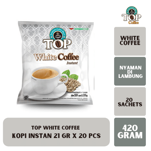 Top White Coffee Kopi Instan 21 gr x 20 pcs - 99ninetynine