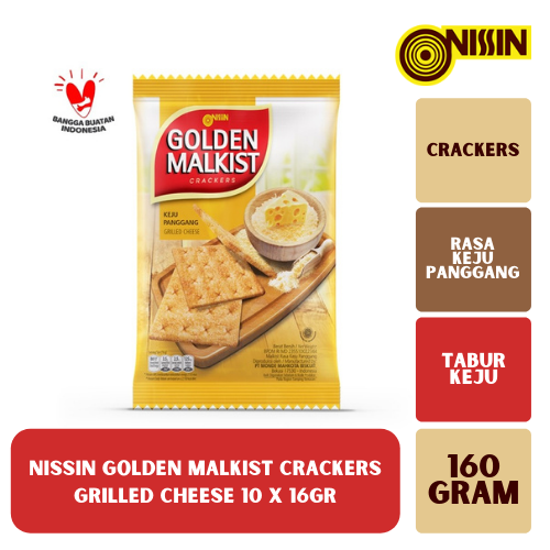 Nissin Golden Malkist Crackers Grilled Cheese 10 x 16gr - 99ninetynine